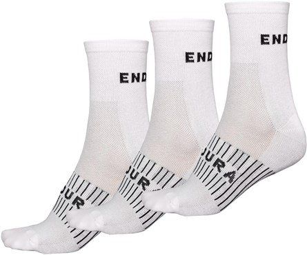 Endura Coolmax Race Cycling Sock 3 Pack White - Thumbnail 2