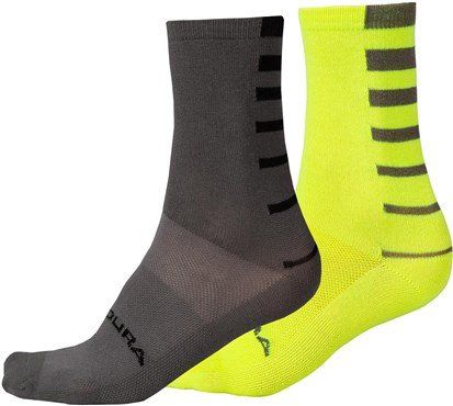 Endura Coolmax Stripe Performance Cycling Socks II - 2-Pack
