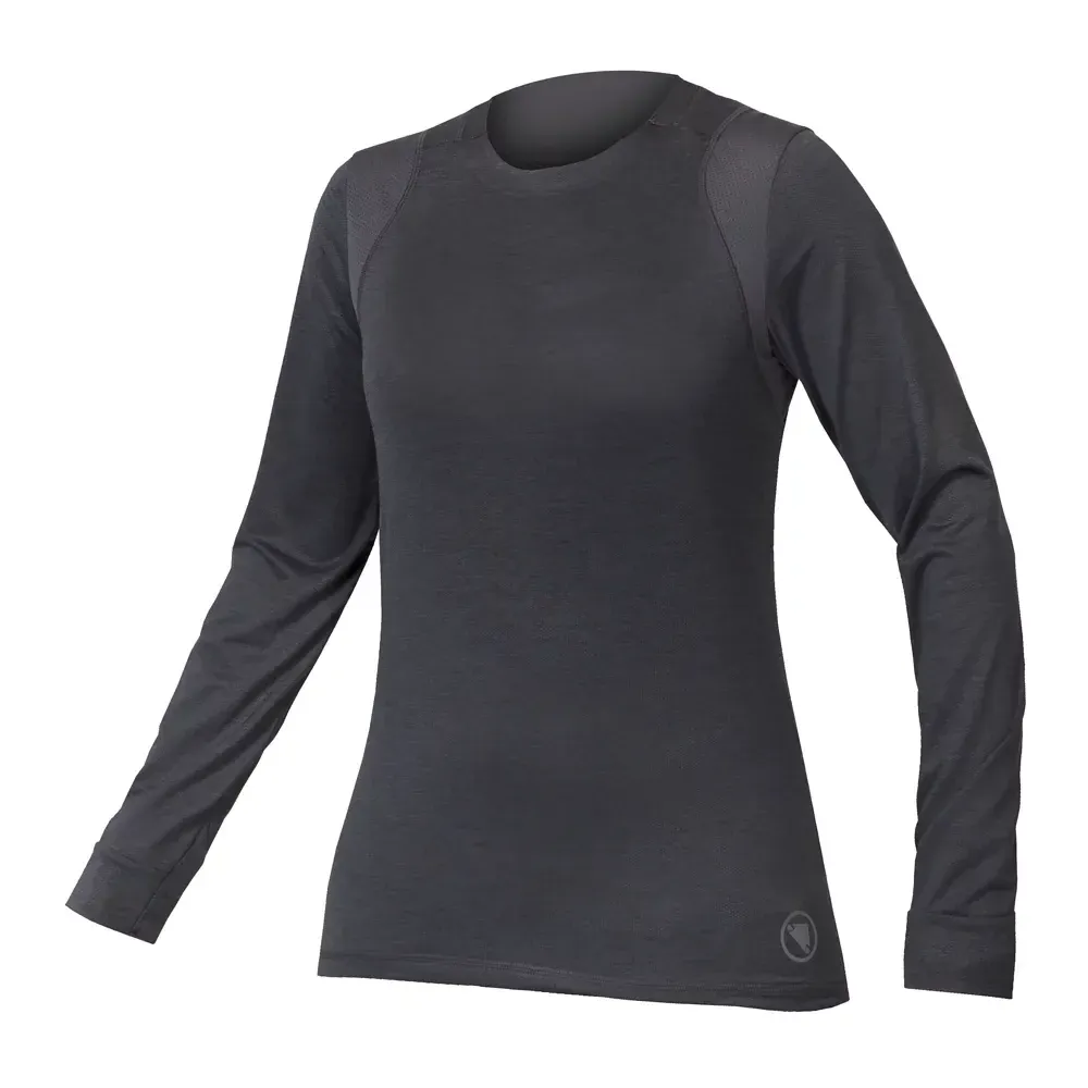 Endura SingleTrack Long Sleeve Womens Jersey Matte Grey - Image 1