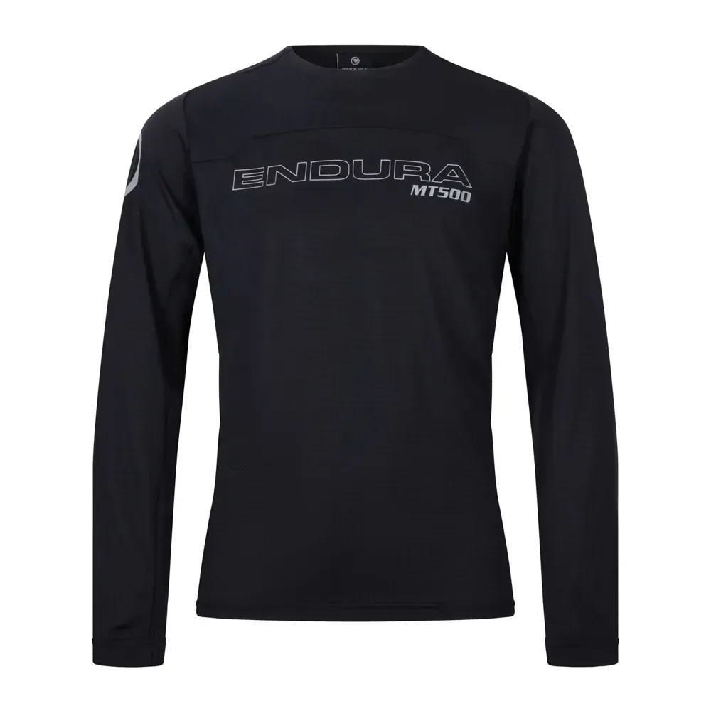 Endura Kids MT500 Burner LS MTB Jersey Black - Image 1