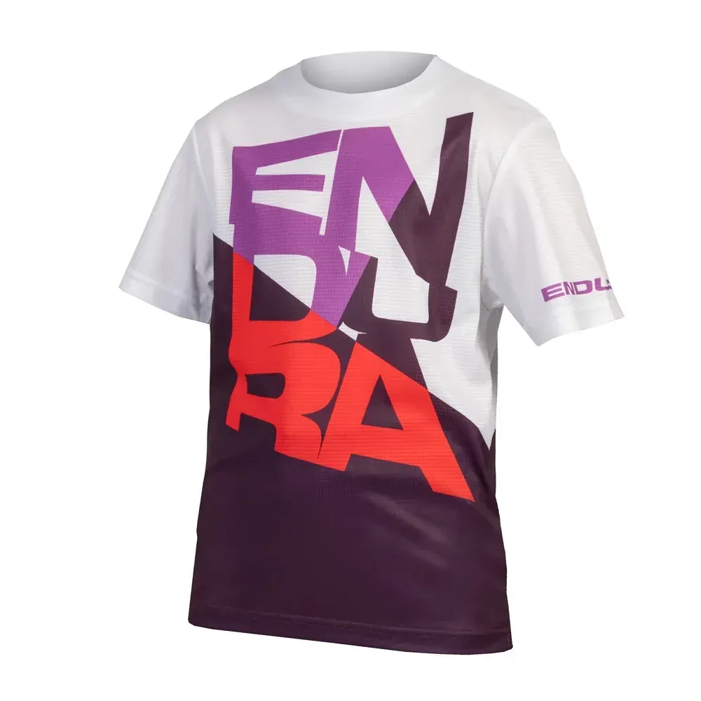 Endura Kids SingleTrack Core SS Tee Aubergine - Image 1