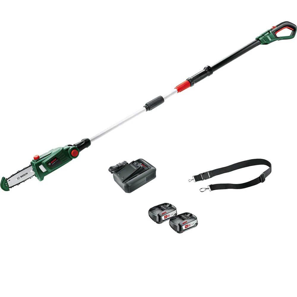 Bosch UNIVERSALCHAINPOLE P4A 18v Cordless Telescopic Pole Tree Pruner 200mm - Image 1