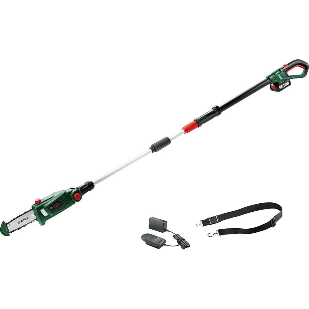 Bosch UNIVERSALCHAINPOLE P4A 18v Cordless Telescopic Pole Tree Pruner 200mm - Image 1