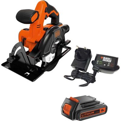 Black and Decker BDCCS18 18v Cordless Circular Saw 140mm 1 x 2ah Li-ion Battery Charger No Case