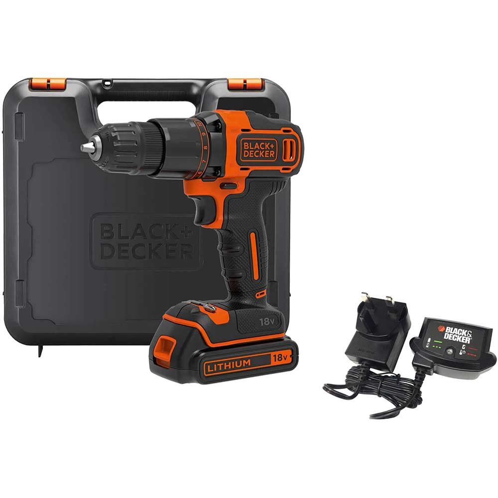 Black and Decker BCD700S 18v Cordless Combi Drill 1 x 2ah Li-ion Battery Charger Case - Image 1