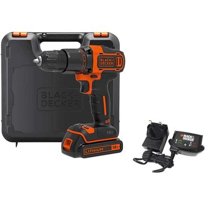 Black and Decker BCD700S 18v Cordless Combi Drill 1 x 2ah Li-ion Battery Charger Case