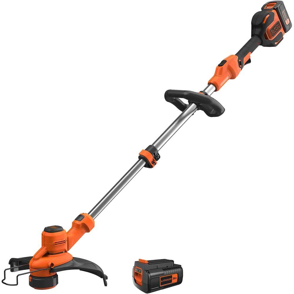 Black and Decker BCSTA5362 36v Cordless Telescopic Grass Trimmer 330mm 2 x 2ah Li-ion Battery Charger - Image 1