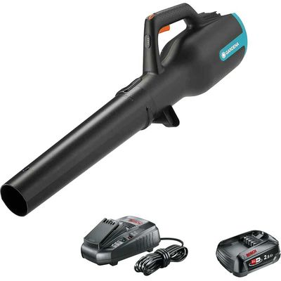Gardena POWERJET P4A 18v Cordless Garden Leaf Blower 1 x 2.5ah Li-ion Battery Charger