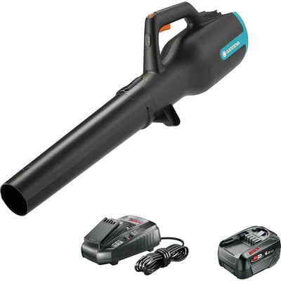 Gardena POWERJET P4A 18v Cordless Garden Leaf Blower 1 x 4ah Li-ion Battery Charger