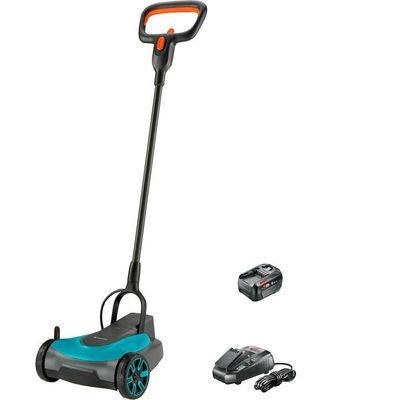 Gardena HANDYMOWER P4A 18v Cordless Rotary Lawnmower 220mm 1 x 4ah Li-ion Battery Charger