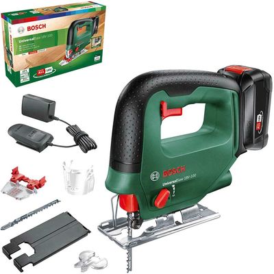 Bosch UNIVERSALSAW 18V-100 P4A 18v Cordless Jigsaw 1 x 4ah Li-ion Battery Charger No Case