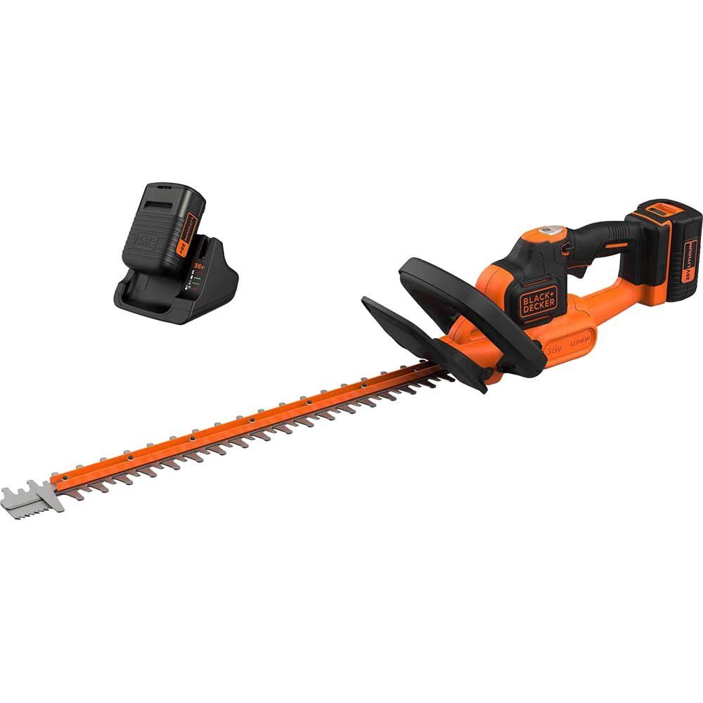 Black and Decker BCHTS3620 36v Cordless Hedge Trimmer 550mm 2 x 2ah Li-ion Battery Charger - Image 1