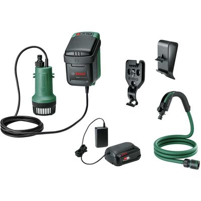 Bosch GARDENPUMP 18-2000 P4A 18v Cordless Submersible Water Pump 1 x 6ah Li-ion Battery Charger