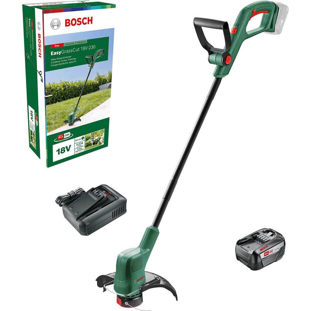 Bosch EASYGRASSCUT 18V-230 P4A 18v Cordless Grass Trimmer and Edger 230mm No Batteries No Battery Charger - Image 1