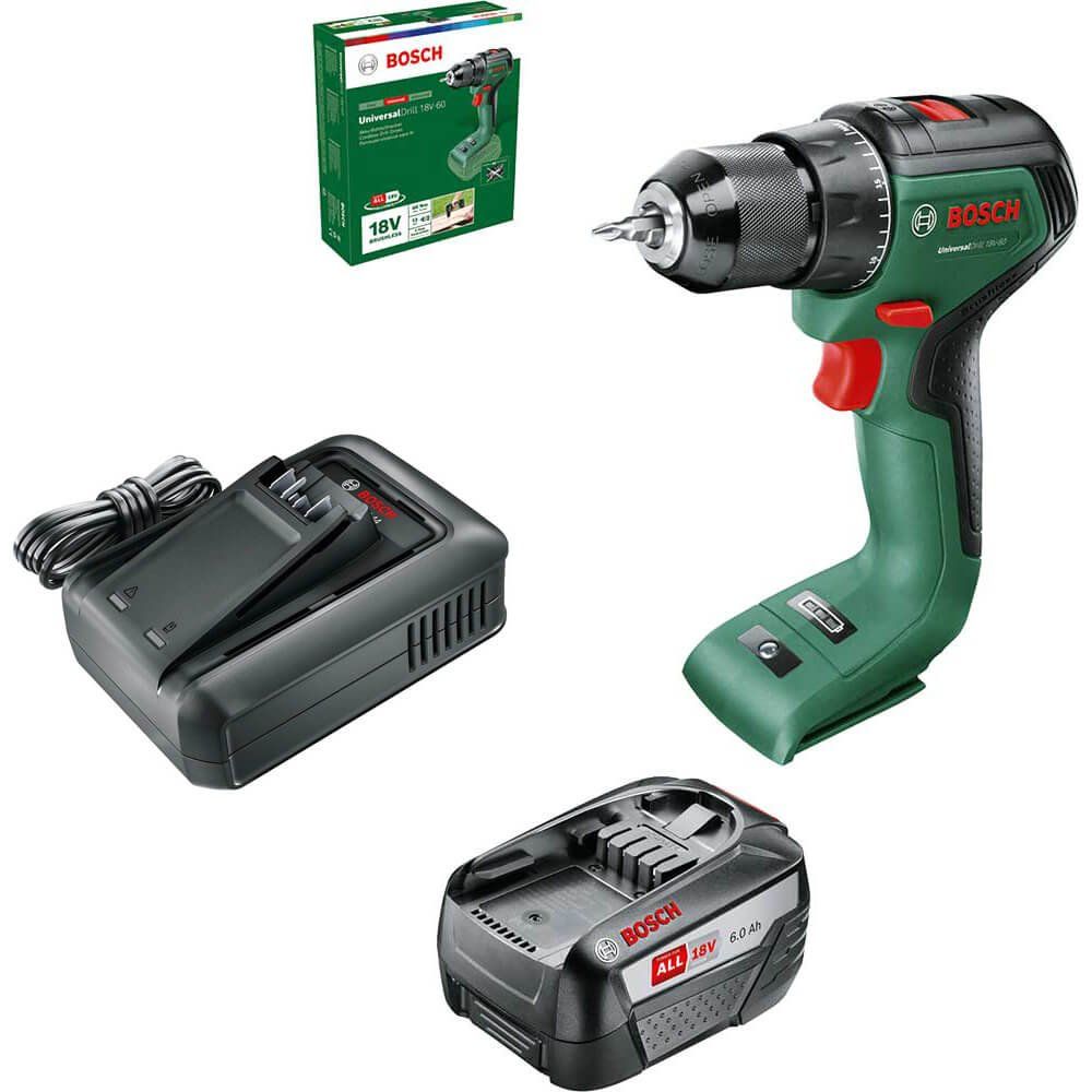 Bosch UNIVERSALDRILL 18V-60 P4A 18v Cordless Drill Driver - Image 1