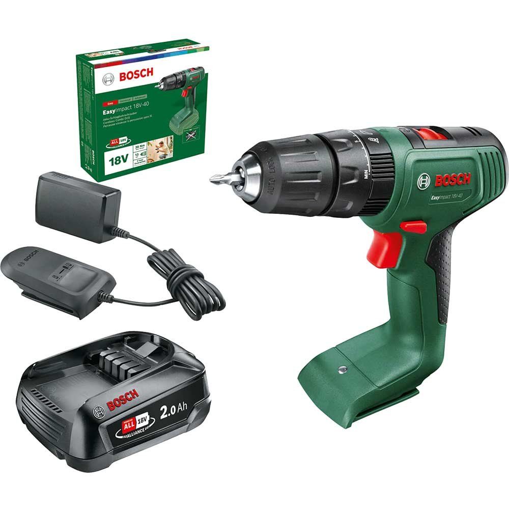 Bosch EASYIMPACT 18V-40 P4A 18v Cordless Combi Drill 1 x 2.5ah Li-ion Battery Charger No Case - Image 1