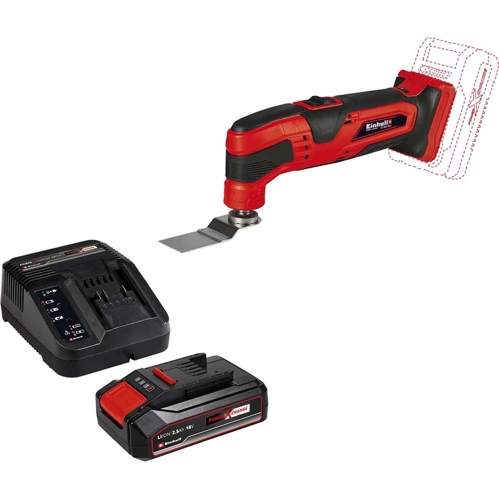 Einhell TC-MG 18 Li 18v Cordless OIS Oscillating Multi Tool 1 x 2.5ah Li-ion Battery Charger No Case - Image 1