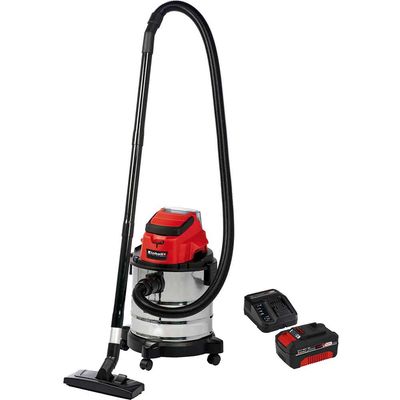 Einhell TC-VC 18/20 Li S 18v Cordless Stainless Steel Wet and Dry Vacuum Cleaner 20L
