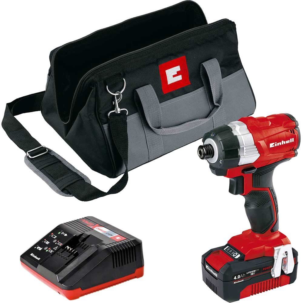 Einhell TE-CI 18 Li BL 18v Cordless Brushless Impact Driver 2 x 4ah Li-ion Battery Charger Bag - Image 1