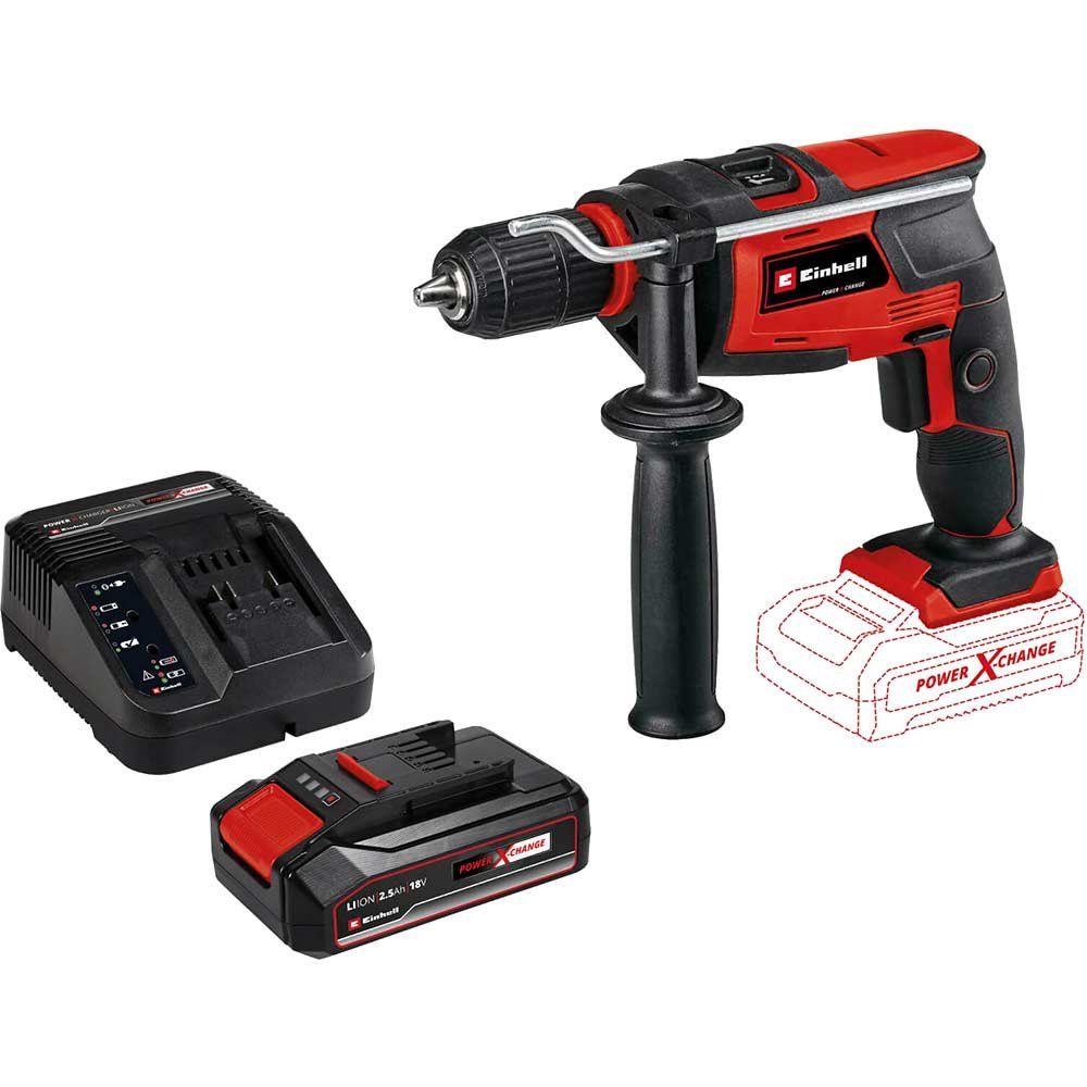 Einhell TC-ID 18 Li 18v Cordless Impact Hammer Drill 1 x 2.5ah Li-ion Battery Charger No Case - Image 1