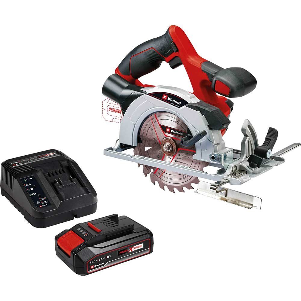 Einhell TE-CS 18/150 Li 18v Cordless Circular Saw 150mm 1 x 2.5ah Li-ion Battery Charger No Case - Image 1
