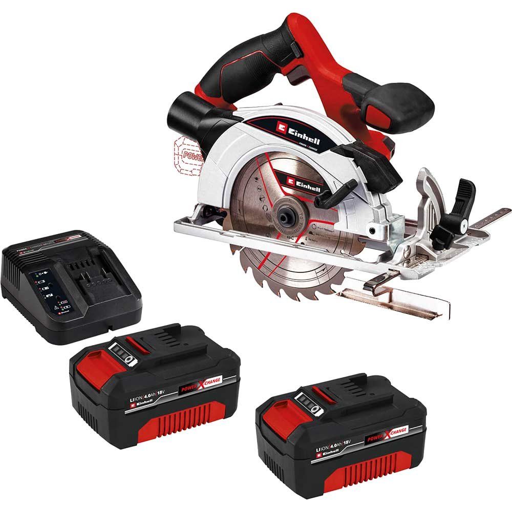 Einhell TE-CS 18/165-1 Li 18v Cordless Circular Saw 165mm 1 x 4ah Li-ion Battery Charger No Case - Image 1