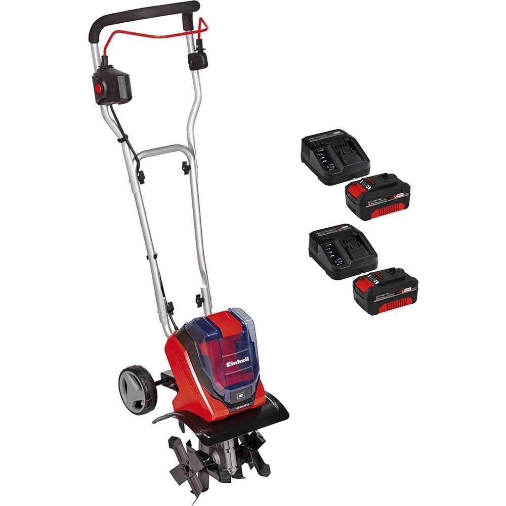 Einhell GE-CR 30 Li 36v Cordless Garden Tiller 300mm 4 x 4ah Li-ion Twin or Dual Battery Charger - Image 1