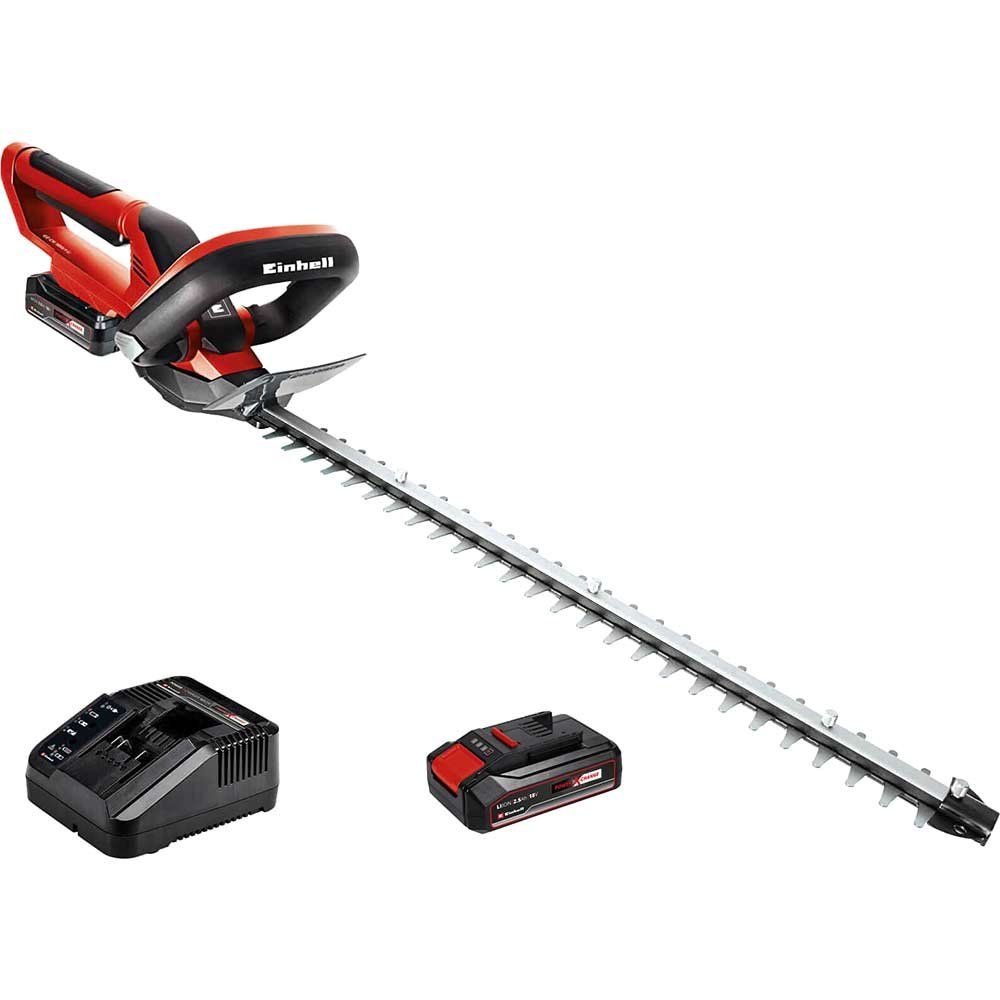 Einhell GE-CH 1855/1 Li 18v Cordless Hedge Trimmer 550mm 2 x 2.5ah Li-ion Battery Charger - Image 1
