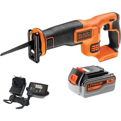 Black and Decker BDCR18 18v Cordless Reciprocating Saw 1 x 4ah Li-ion Battery Charger No Case