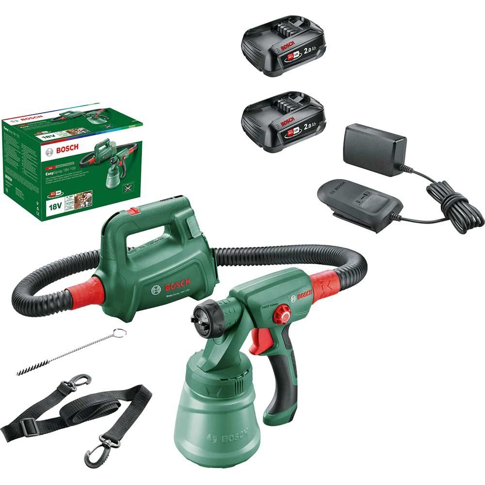 Bosch EASYSPRAY 18V-100 P4A 18v Cordless Paint Spray System 1 x 6ah Li-ion Battery Charger No Case - Image 1