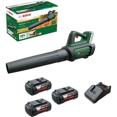 Bosch ADVANCEDLEAFBLOWER 36V-750 Brushless Garden Leaf Blower 2 x 2ah Li-ion Battery Charger