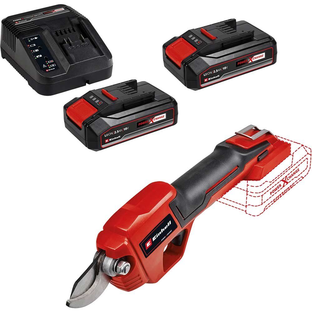 Einhell GE-LS 18 Li 18v Cordless Garden Pruning Shears 2 x 2.5ah Li-ion Battery Charger - Image 1