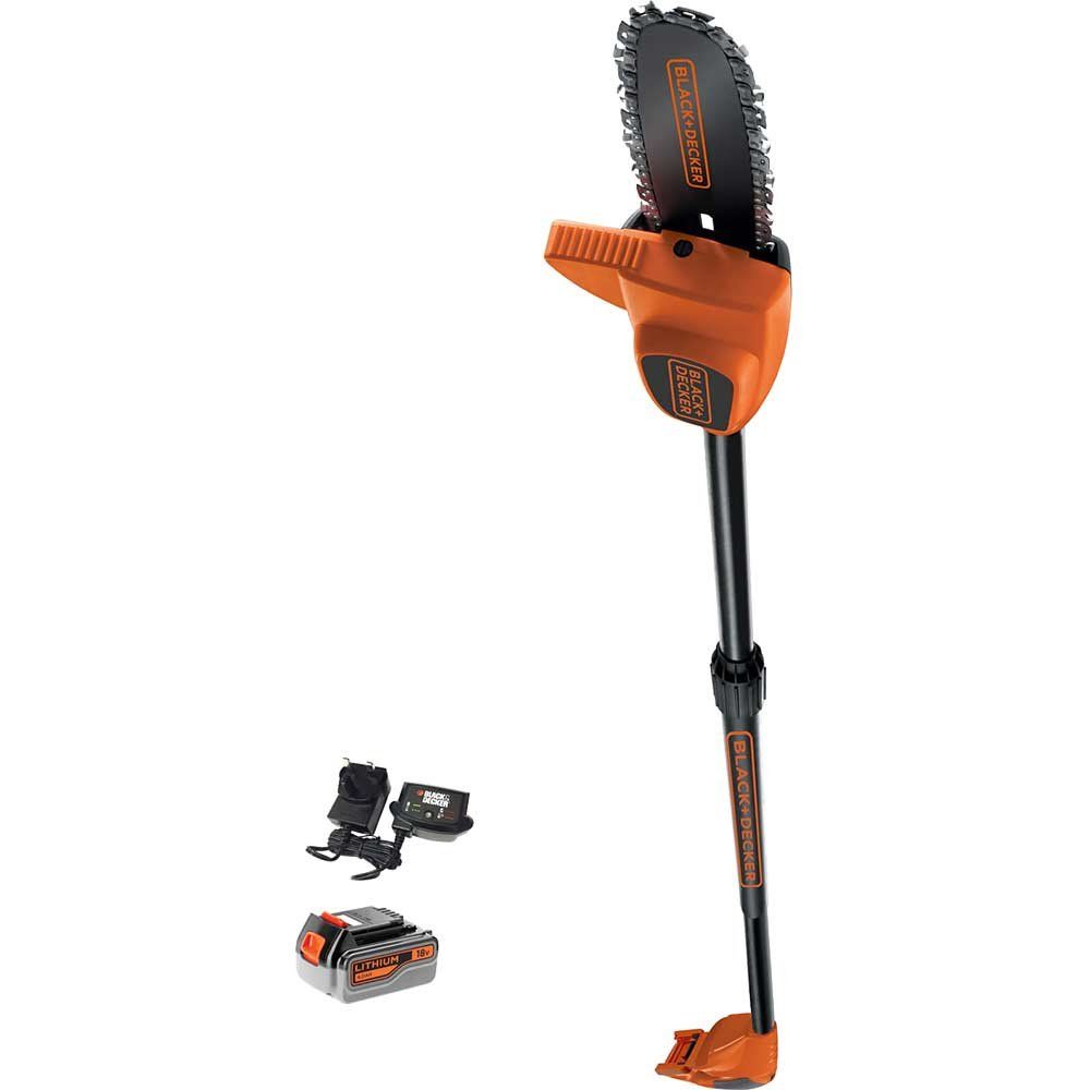 Black and Decker GPC1820L 18v Cordless Pole Tree Pruner 1 x 4ah Li-ion Battery Charger - Image 1