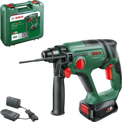 Bosch UNIVERSALHAMMER P4A 18v Cordless SDS Drill 2 x 2.5ah Li-ion Battery Charger Case