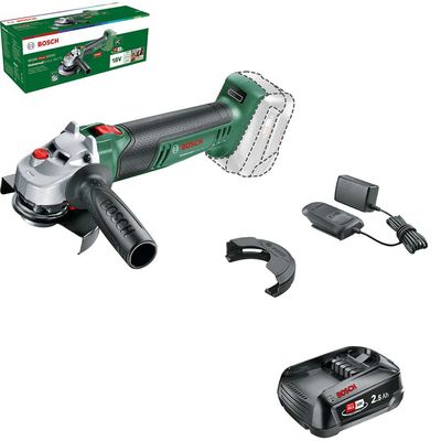 Bosch UNIVERSALGRIND 18V-75 P4A 18v Cordless Angle Grinder 115mm 2 x 2.5ah Li-ion Battery Charger No Case