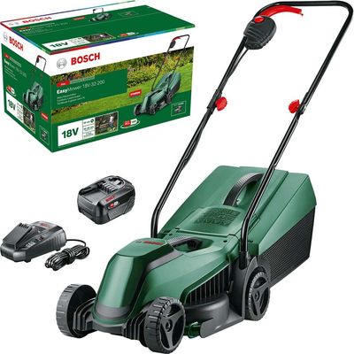 Bosch EASYMOWER 18V-32 P4A 18v Cordless Rotary Lawnmower 320mm 1 x 2.5ah Li-ion Battery Charger