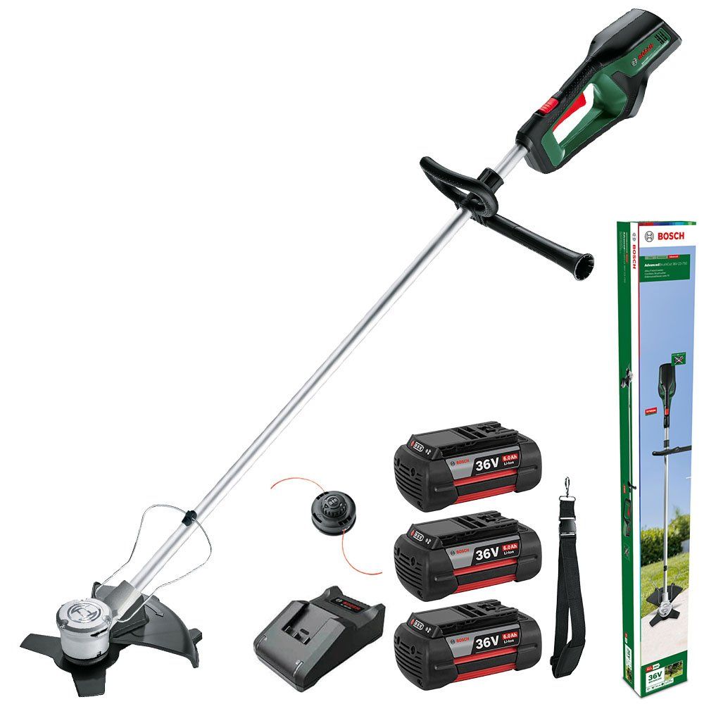 Bosch ADVANCEDBRUSHCUT 36V-23-750 36v Cordless Brush Cutter 230mm 1 x 4ah Li-ion Battery Charger - Image 1