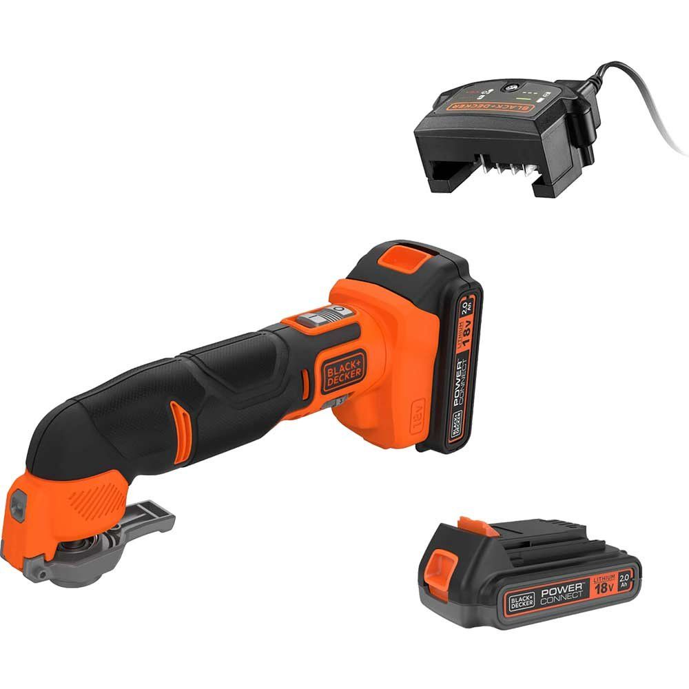 Black and Decker BDCOS18 18v Cordless OIS Oscillating Multi Tool 2 x 2ah Li-ion Battery Charger Case & Accessories - Image 1