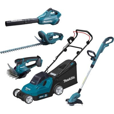 Makita 5 Piece 18v LXT Cordless Complete Garden Tool Kit No Batteries No Battery Charger