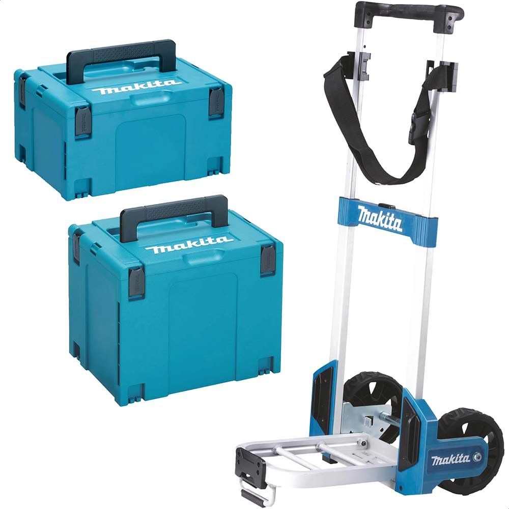 Makita 3 Piece MakPac Connector Stackable Power Tool Case Set and Case Trolley - Image 1