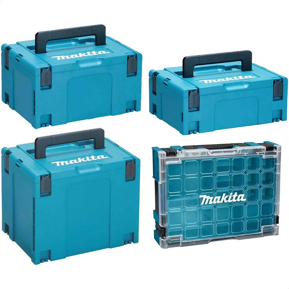 Makita 3 Piece MakPac Connector Stackable Power Tool Case Set and Organiser - Image 1