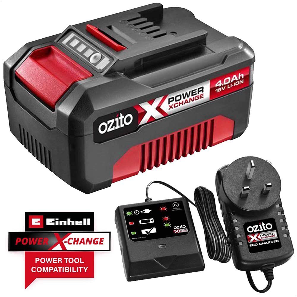 Ozito Genuine PXC 18v Cordless Li-ion Battery 4ah and Eco Charger 4ah - Image 1