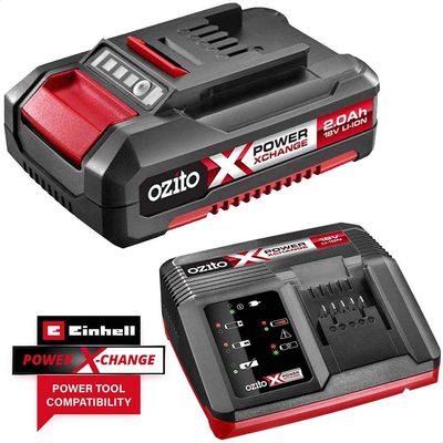 Ozito Genuine PXC 18v Cordless Li-ion Battery 2ah and Fast Charger 2ah