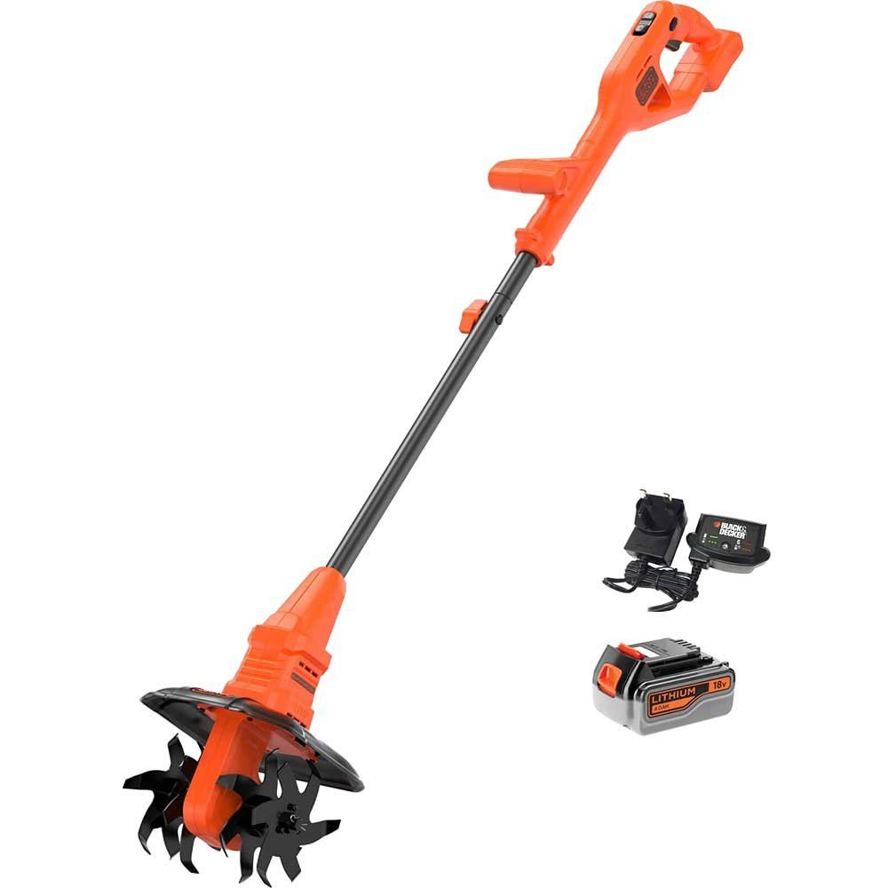 Black and Decker BETL1820L 18v Cordless Tiller 1 x 4ah Li-ion Battery Charger - Image 1