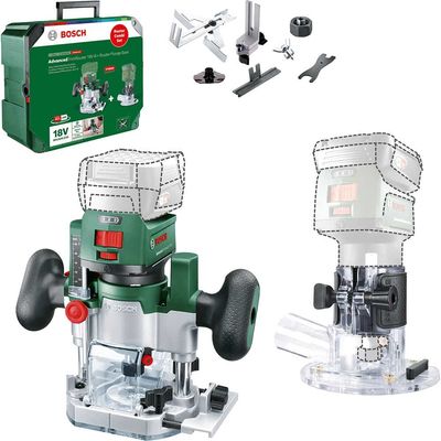 Bosch ADVANCEDTRIMROUTER 18V-8 P4A 18v Cordless Trim Router with Plunge Attachment