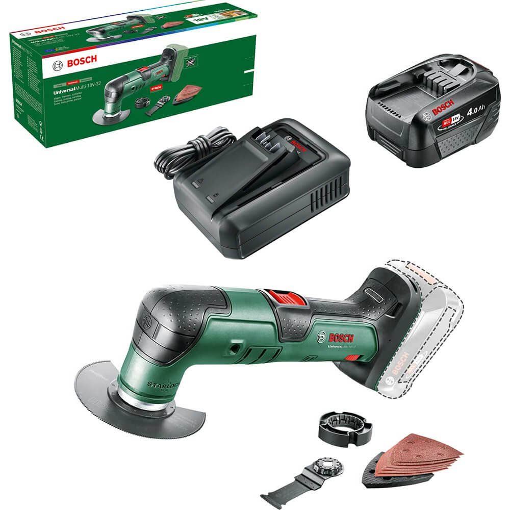 Bosch UNIVERSALMULTI 18V-32 P4A 18v Cordless Starlock Oscillating Multi Tool - Image 1