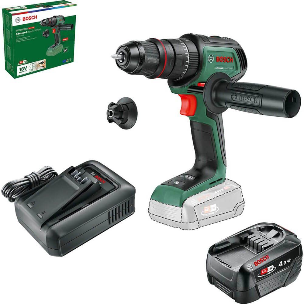 Bosch ADVANCEDIMPACT 18V-80 P4A 18v Cordless Combi Drill - Image 1