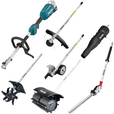 Makita DUX18 18v LXT Cordless Brushless Split Shaft Garden Multi Tool Set No Batteries No Battery Charger