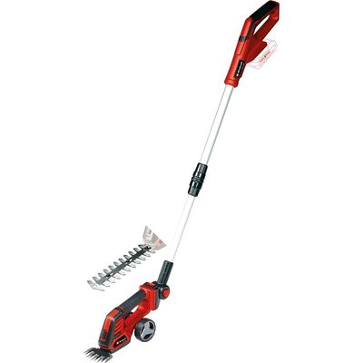 Einhell GE-CG 18/100 Li T 18v Cordless Grass Shears and Handle 1 x 2.5ah Li-ion Battery Charger