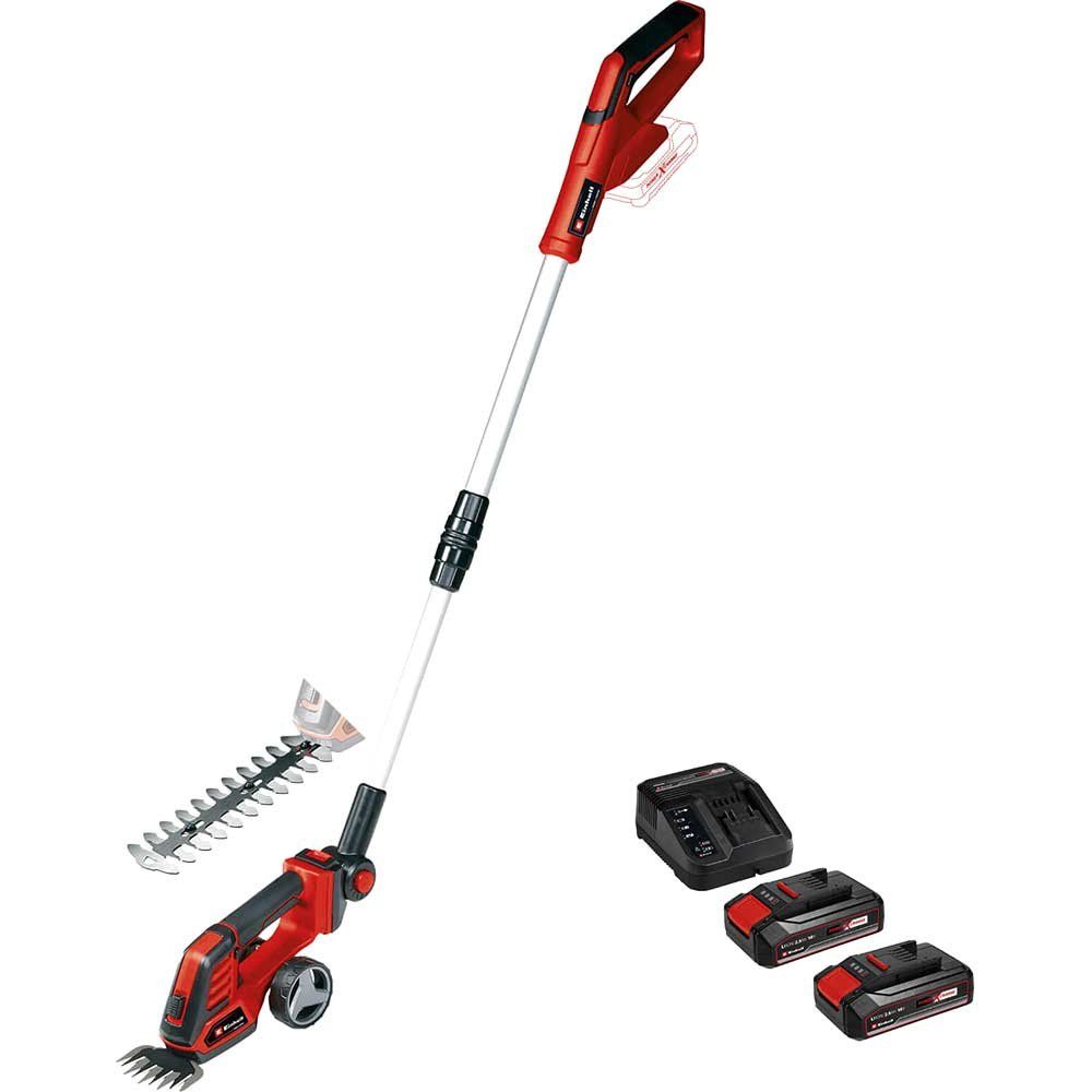 Einhell GE-CG 18/100 Li T 18v Cordless Grass Shears and Handle - Image 1